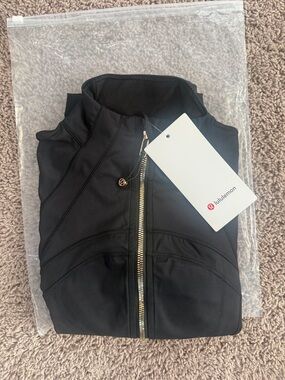 lululemon athletica Black Zip-Up Jacket with Gold Hardware